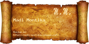 Madl Montika névjegykártya